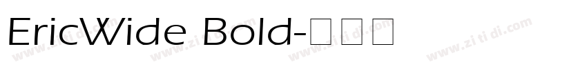 EricWide Bold字体转换